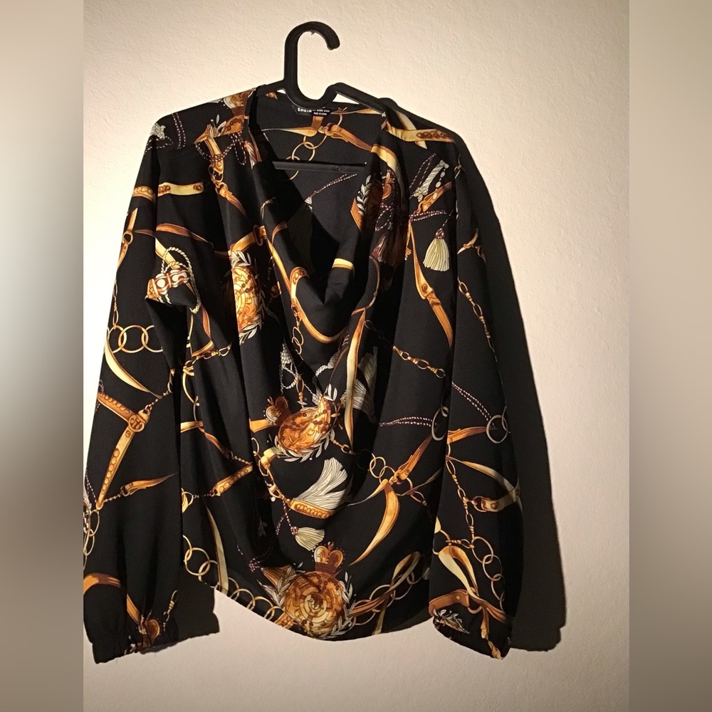 Shein chain blouse, flowy, size L